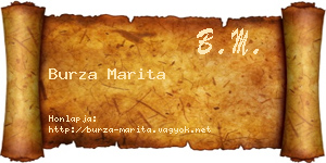 Burza Marita névjegykártya